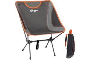 ‎PORTAL PORTAL Campingstuhl 120KG Faltbar Kleines Packmaß Ultraleicht Klappstuhl Camping Stabiles Stahlrohr Strandstuhl Klappbar Tragbar Angelstuhl für Wandern Festival Reise Strand Angeln Picknick Rucksack