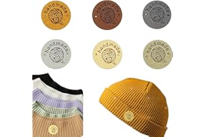 ZAHD 60 piezas Etiquetas de Cuero Hechas a Mano，Coser etiquetas Pu,relieve adorno de punto DIY，cuero de la PU etiqueta de la ropa hecha，Puede utilizarse en sombreros, ropa, mochilas y etiquetas de bolsos