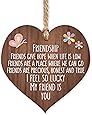 I’m lucky my friend is you | best friends wooden hanging heart | sentimental inspirational gift for cheer up women | friendship present uk | her girls woman