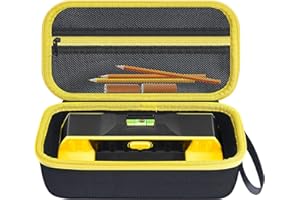 HESPLUS Shockproof Storage Case for Franklin Sensors ProSensor M210 710PRO 710+ 710 T13 5000+ Professional Stud Finder with Mesh Pocket for Battery -Yellow