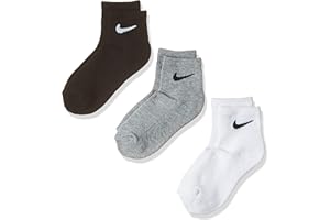 NIKE Unisex Kids Basic Pack Ankle 3pk Socks Eu 27-35 SOCKS