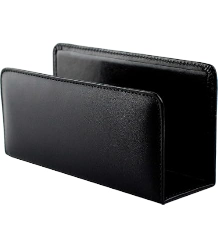 Produktbild von Zettelkasten Saffiano Lederimitat In Schwarz, Braun, Rot, Zettelhalter Inkl. 500 Blatt Papier, Zettelbox Für Schreibtisch, Büro, Notizzettel