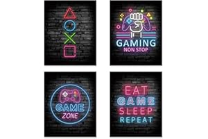 ANHUIB Gaming Poster,Poster Wand für Gamer Jugendzimmer Deko Jungen,Game Poster Kinderzimmer Dekoration,Game Leinwand Wandkunst für Jungen Teenager Schlafzimmer Deko,Gamer Geschenk,Ohne Rahmen,20×25CM