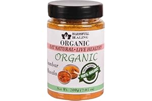 Blessfull Healing Organic Sambar Masala 200 Gramm luftdichter Behälter (Verpackung kann variieren)