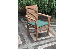 Emporium Furniture Wooden Garden Furniture sets| Extendable Dining Table with 8 Stacking and Folding Chairs| Quality Teak Wood Outdoor Dining Sets for 8| Patio Set (Stacking Chairs)