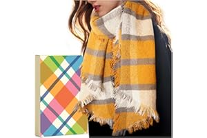 HIGHEVER Ladies Scarf Christmas Gifts for Women: Secret Santa Xmas Gifts for Women Cashmere Tartan Scarf Gifts Women Mum, Ladies Scarves Women Ladies Scarf Christmas Scarf for Women UK, Stocking Fillers Women