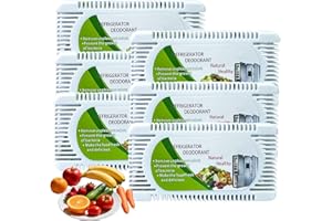 ICEPAC Kühlschrank Deo 6er Pack, Bambus Kohle Deodorizer Geruchsentferner gegen Gerüche im Kühlschrank, Schrank, Schuhschrank & Auto, Wiederbefüllbar & Ökologisch (6 Stück)