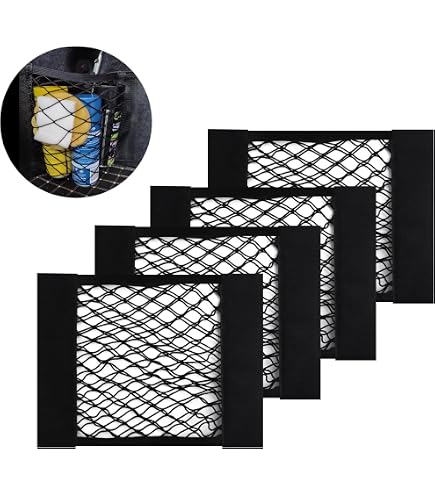 2 Filets De Rangement élastiques Pour Coffre - 40x25 Cm, Velcro, Organisation Voiture/SUV/camping-car
