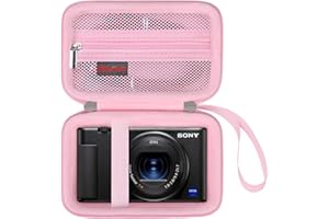 Elonbo Maleta de cámara Digital Sony ZV-1 / ZV-1F / ZV-1 II, Cámara de Video en Streaming 4k, Estante de Almacenamiento de Bolsa de Tapa de Viaje Duro. Rosa