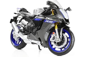 RISOPEN 1/12 Scale YAMAHA 1000R Motorcycle Model Toy Mini Alloy Metal Diecast Motorcycle Model Black Motorcycle Model Toy Sport Motorcycle Racing Model Collection Gift for Men Kid Boy (YAMAHA YZF-R1M)