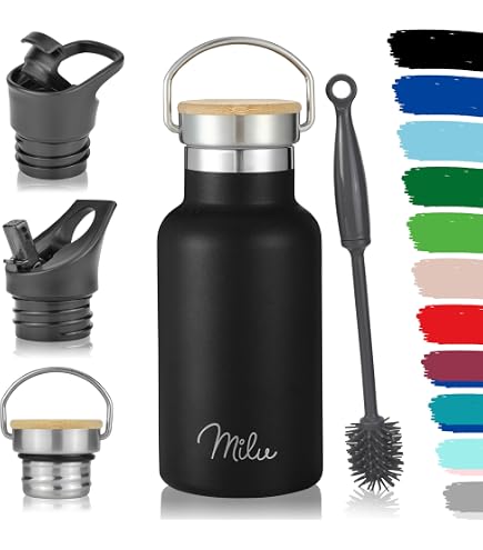 Bouteille d'eau isolée 64 OZ avec couvercle de paille, gourde