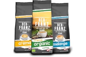 ‎DER-FRANZ Der-Franz Kawa mielona, Zestaw 3 x 500 g, (1 x Crema, 1 x Melange, 1 x Crema Organiczna)