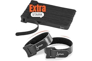 ‎TOOLTOPIA Kabelbinder Wiederverschließbar (50 Stk.),Perfektes Kabelmanagement mit dem Kabelbinder (150mm), Cable Ties lösbar und Wiederverwendbar I ToolTopia