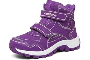 ZYLDK Dziecięce buty zimowe z ciepłą podszewką, dla chłopców i dziewczynek, buty trekkingowe, bawełniane, antypoślizgowe, z zapięciem na rzepy