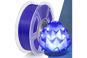 IEMAI Transparent Filament Clear PLA Filament 1.75mm, High Light Transmittance Clear Blue 3D Printer Filament, Transparent PLA Filament 1kg(2.2lbs) Spool