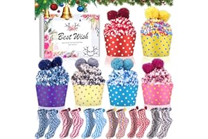 LDUMODUW Regalo per Donna: Calzini Morbidi Natalizi Divertenti, Comodi e Caldi Invernali - Cupcake Soffici Colorati per Casa - Idee Regalo per Ragazze, Amica, Sorella, Mamma
