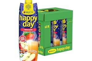 Rauch Happy Day Winterapfel | alkoholfreier Punsch | heiß und kalt ein Genuss | Apfel mit Zimt und Kardamom | 6x 1l Tetra Prisma