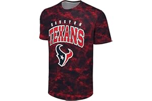 FOCO NFL Men's Officially Licensed Big Logo Wordmark Camo Performance Game Day Team Color Crewneck T-Shirt