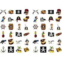 24 Piraten-Sticker Mit Totenkopf – Rund, 4 Cm, Matt | A4-Bogen Für Geschenke, Partys & Deko | Made In Germany