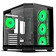 Ant Esports Crystal X11 Mid-Tower High End Computer Case/Gaming Cabinet - Black | Support ATX, Micro-ATX, Mini-ITX | Pre-Installed 4 x 120 mm ARGB Fan