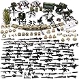 Felicify Military Weapons Set, 158pcs WW2 Weapons Set, Army Minifigures, Military Brickarms, Modern Military Toy Set, Guns Weapon Pack, Swat Pieces and Parts Accessories