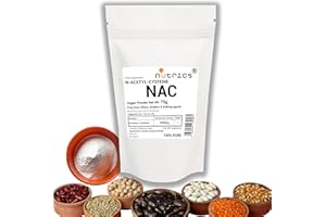 Nutrics® 75g NAC N Acetyl Cysteine 100% Pure Powder - No fillers, Binders or Bulking Agents - Vegan Vegetarian