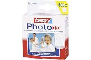 ‎TESA tesa Photo Klebepads - Beidseitig klebend zur Erstellung eines Fotobuches - 500 Stück