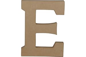 Clairefontaine ES Décopatch AC856C - Un support en papier brun mâché 15x2,5x20 cm, Lettre majuscule E