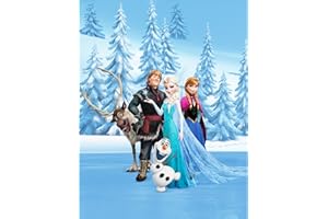BERONAGE Duży koc z motywem Krainy Lodu Sven, niebieski, koc do przytulania, 130 x 170 cm, miękki koc polarowy, koc na sofę, Disney, Anna, Elsa, Olaf, Sven, Kristoff Arendelle, kompletnie dopasowany, np.
