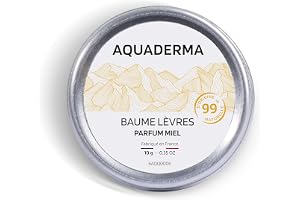Aquaderma Baume Lèvres Miel & Huile de Coco 10ml - Pot Aluminium - 99% Origine Naturelle & Made in France - Hydrate et Protège - Baume Universel