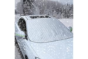 Huryfox Car Windscreen Cover Windshield Protector Car Screen Covers for Winter, Frost Guard for Car Window Rearview Mirror, Anti Snow Ice Shield for Van & Suv, 145 X 100 CM