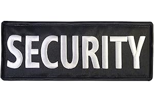 LEGEEON SECURITY Big XL 10x4 inch Vest Tactical Embroidered Nylon Hook Patch