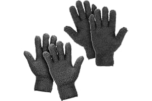 ASTER 2 pares de guantes de microfibra para limpiar el polvo guantes de microfibra reutilizables guantes de limpieza de polvo manoplas para limpiar lámparas coches muebles y esquinas difíciles de alcanzar