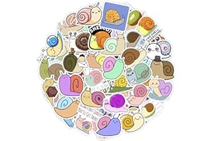 PADABAYKA 100 stück Schnecken-Aufkleber für Trinkflaschen und Laptops - Schneckenparty-Geschenke und Dekorationen, wasserdichte Vinyl-Aufkleber, niedliche Tier- und Natur-Sticker - Snail Stickers