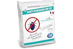SWEET NIGHT Sweetnight Funda de colchón completa 140x190 cm, Anti-Chinches y Anti-ácaros, Protege completamente tu colchón, Silencioso, Cremallera, Sin tratamiento químico, Espesor de hasta 30 cm