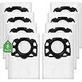 8 Pack KFI 357 Vacuum Cleaner Bags Compatible with Kärcher WD 2 Plus, WD 3, WD 3 Battery, KWD 1, KWD 2, KWD 3, MV 3, WD 3.200 to WD 3.800 M, SE 4001, SE 4002 Replace Part:2.863-314.0