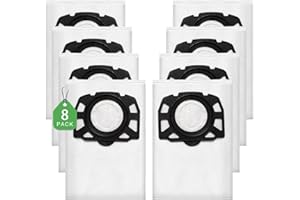 ISINLIVE 8 Pack KFI 357 Vacuum Cleaner Bags Compatible with Kärcher WD 2 Plus, WD 3, WD 3 Battery, KWD 1, KWD 2, KWD 3, MV 3, WD 3.200 to WD 3.800 M, SE 4001, SE 4002 Replace Part:2.863-314.0