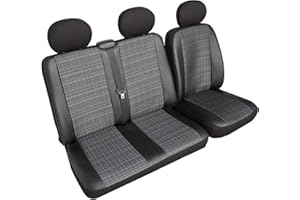 ERJOT Car Seat Covers Tailor-Made Bus in Artificial Leather Prime for Mercedes Sprinter III (Driver's Seat + 2 Passenger Seat) Protective Covers