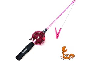 Mega Fishing Children's fishing rod 40 cm – children's beach and holiday fishing rod – crab rod – black/green/pink