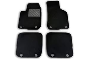 MTC AUTOMOTIVE Alfombrillas para Audi A3 8L 1996-2003, Antideslizantes, con talonera de Goma Reforzada y Botones de fijación.