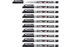 STABILO Write-4-all - Permanent Marker Pen - Fine - Pack of 10 - Black