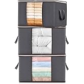 Lifewit Clothes Storage Bag, Folding Storage Boxes, Wardrobe Organizer, Moving Boxes, Bags with Reinforced Handle for Storing