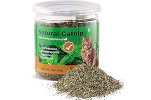 TZL Herbe à Chat Naturelle, Utilisée comme Friandises pour Remplir Les Jouets à l’Herbe à Chat, Menthe à Chat Biologique, Délicatement Scellée et Emballée pour Une Conservation Facile (40g)