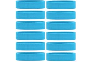 ONUPGO Sweatband Headband for Men & Women - 3/6/12 PCS Sports Headbands Moisture Wicking Athletic Cotton Terry Cloth Sweatband Sweat Absorbing Head Band