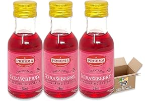 Flavouring Essence For 28ml | Pack Of 3 - Pack Of 6 - Pack Of 12 | For Cakes, Cookies, Boiled Sweets, Creams Grocery King (Strawberry Essence 28ml - Pack Of 3)
