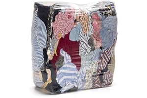 TW WHOLESALE & SUPERSTORE TW Wholesale General Purpose 10kg Rags-In-A-Bag Mixed Material Including Cotton Towelling Perfect for Automotive, Bodyshop, Mechanics, Cleaning, MMA,Judo,Wrestling Grappling Dummy, Punch Bag
