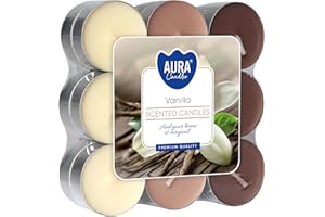 Tealight podgrzewacze zapachowe Wanilia bispol 18 sztuk, 4h palenia, średnica ø3,9 cm