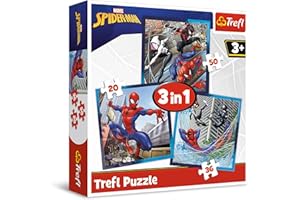 Trefl - Marvel Spiderman, Pajęczy Przyjaciele - Puzzle 3w1, 3 Układanki, od 20 do 50 Elementów - Różny Stopień Trudności, Rozrywka dla Dzieci od 3 lat