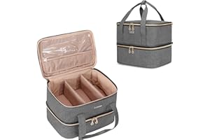 BAFASO Organizador Esmaltes de Uñas para 40 Botellas (15ml - 0.5 FL.oz) y Lámpara Secadora de Uñas, Estuche Esmalte de Uñas, Bolsa para Esmalte de Uñas (Solo Bolsa), Gris