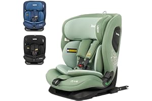 Jovikids Silla Coche Bebé, I-Size Silla de Coche Grupo 1/2/3 ISOFIX, para Niños de 76-150 cm, 15 Messes a 12 Años, 9-36 kg, Normativa R129, ISOFIX + Top Tether, Protección Lateral - Verde